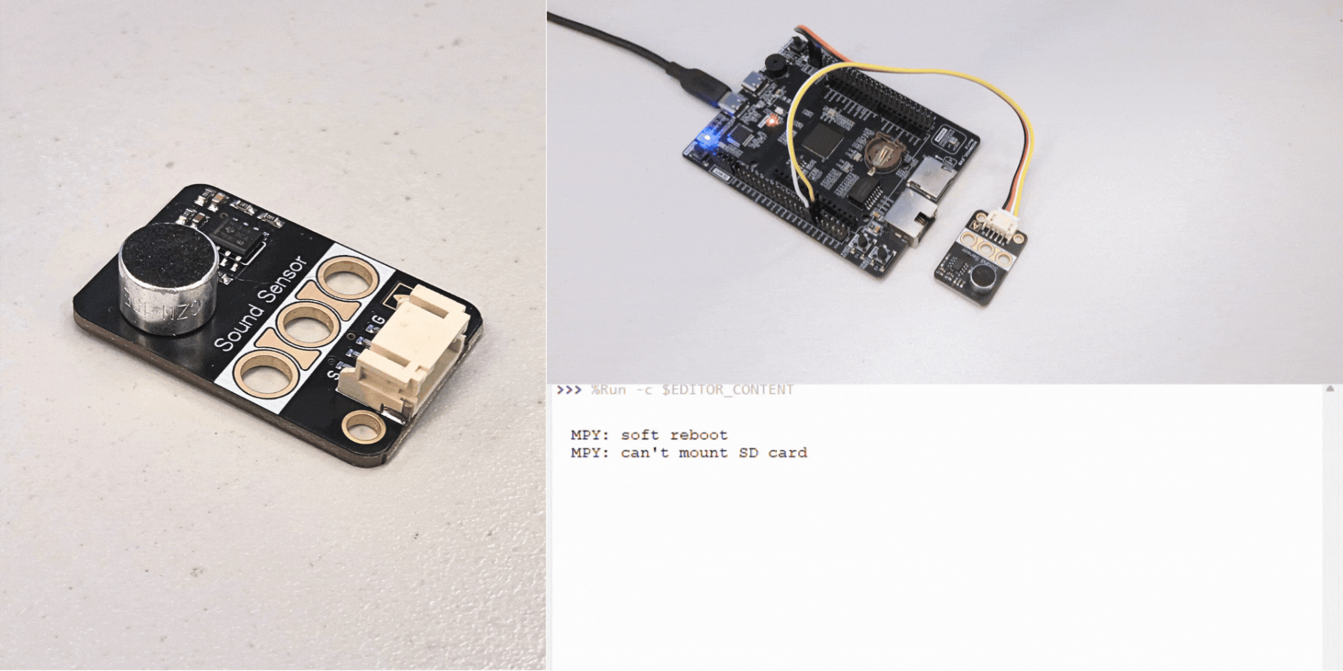 Sound sensor test