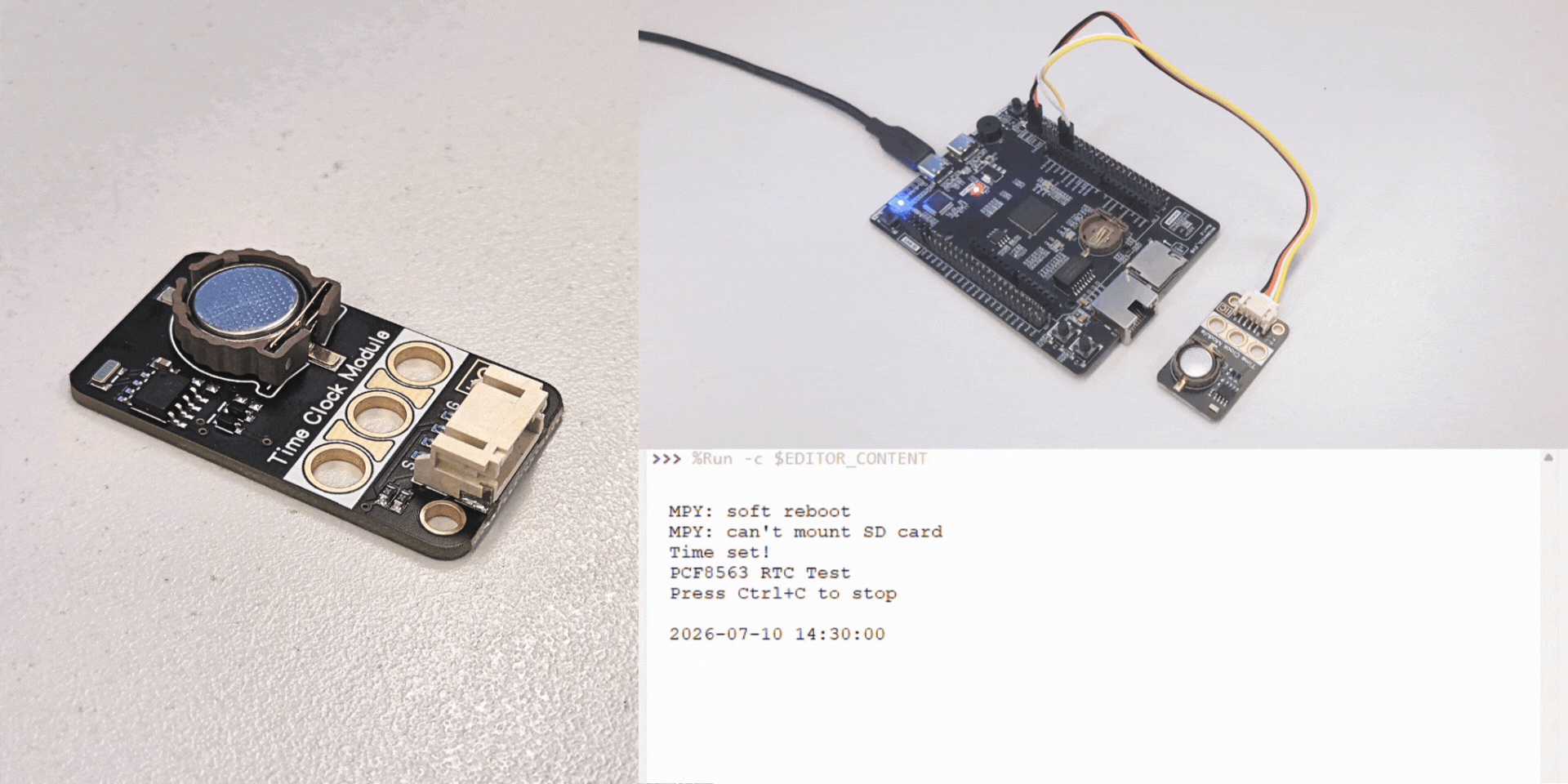 PCF8563 RTC test