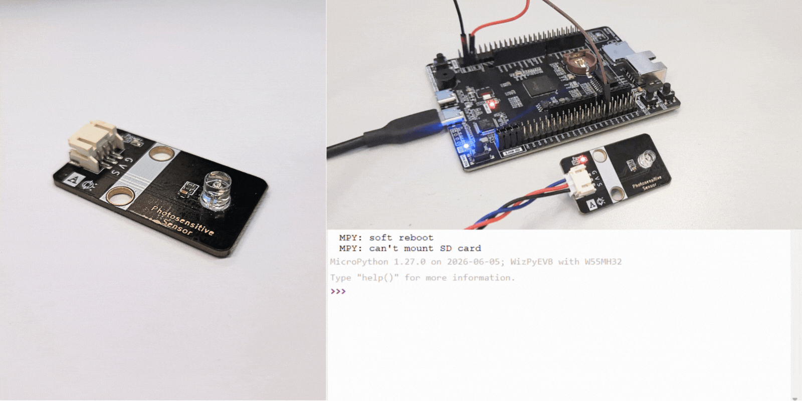 Photosensitive sensor test