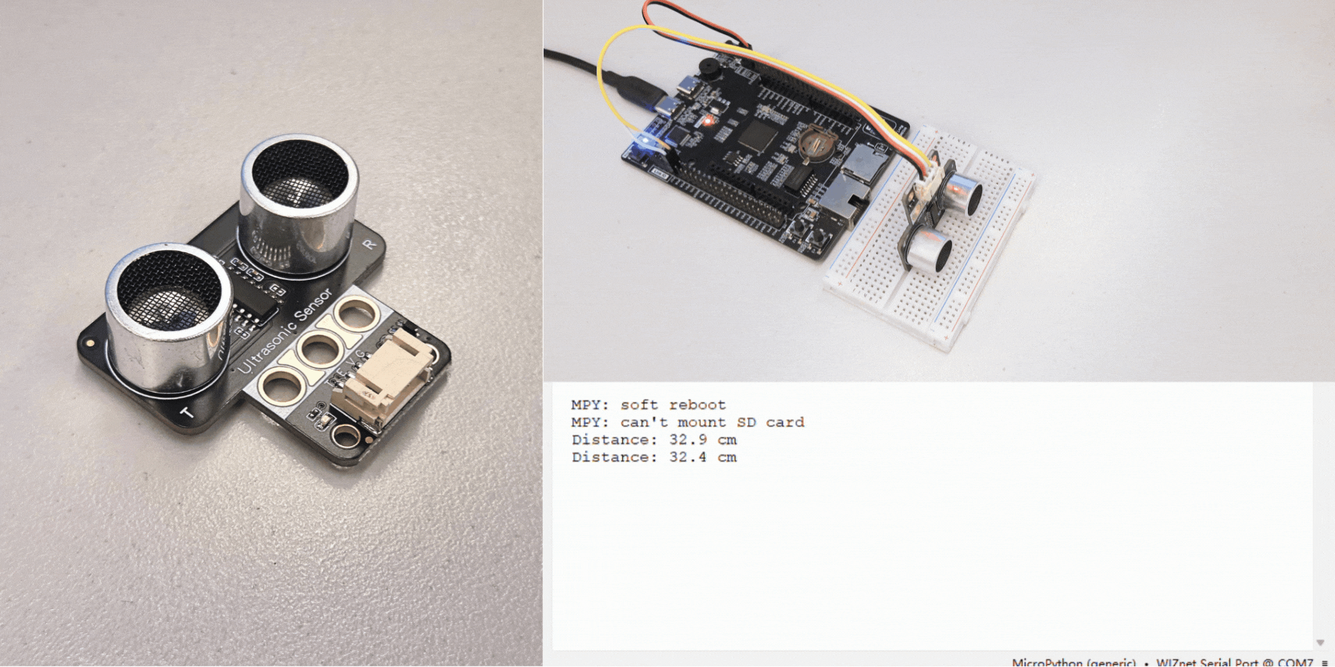 Ultrasonic sensor test